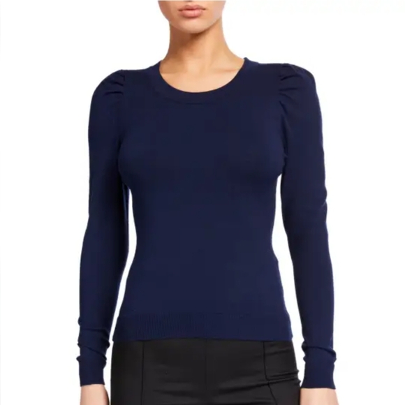 Milly Minis Pullover Ribbed Knit Bubble Cuff Sleeve Detailed Sweater Size 12 - Picture 3 of 13